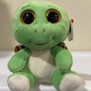 TY Beanie Boo Turbo the Turtle 2025 Green Big Eyes Plush New w/Tags Retired